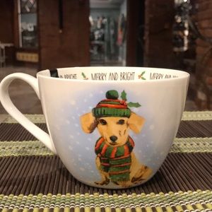 NWT Portobello By Design Dachshund Holiday Mug